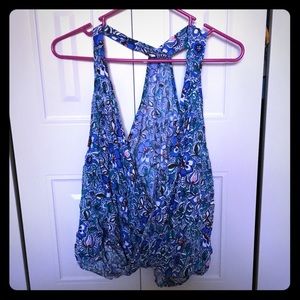 Blue Floral Tank